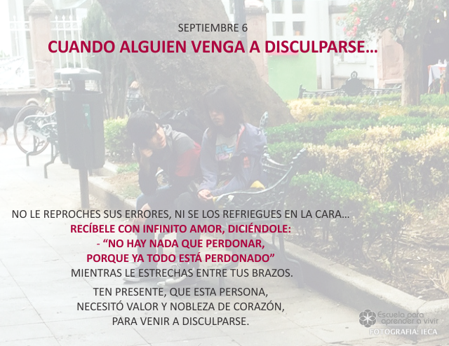 Cuando alguien venga a disculparse...